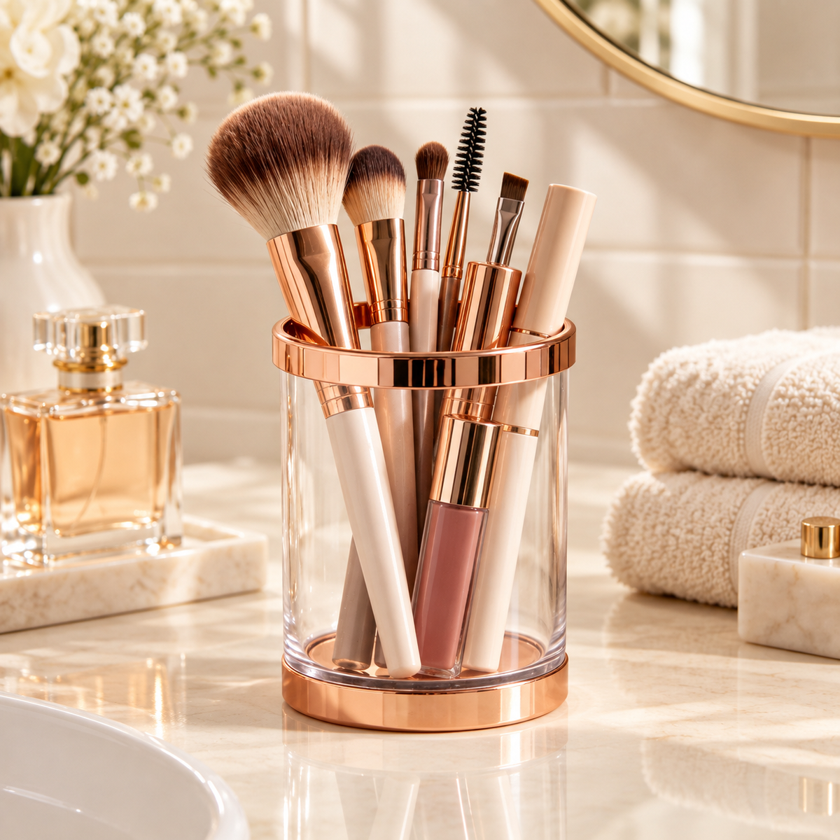 Luxury Acrylic Makeup Brush Holder