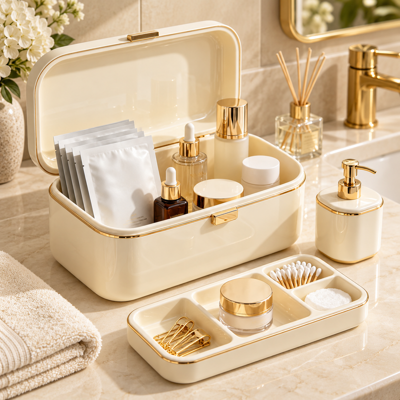 Luxury Bathroom Countertop Organizer Set
